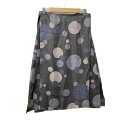 【中古】yohjiyamamoto(ヨウジヤマモト) ロングスカート +NOIR/水玉 ダークグレー×ネイビー×マルチ