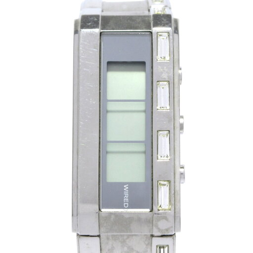 【中古】WIRED(ワイアード) 腕時計 デジタル/スクエア シルバー 【中古】WIRED(ワイアード) 腕時計 デジタル/スクエア シルバー