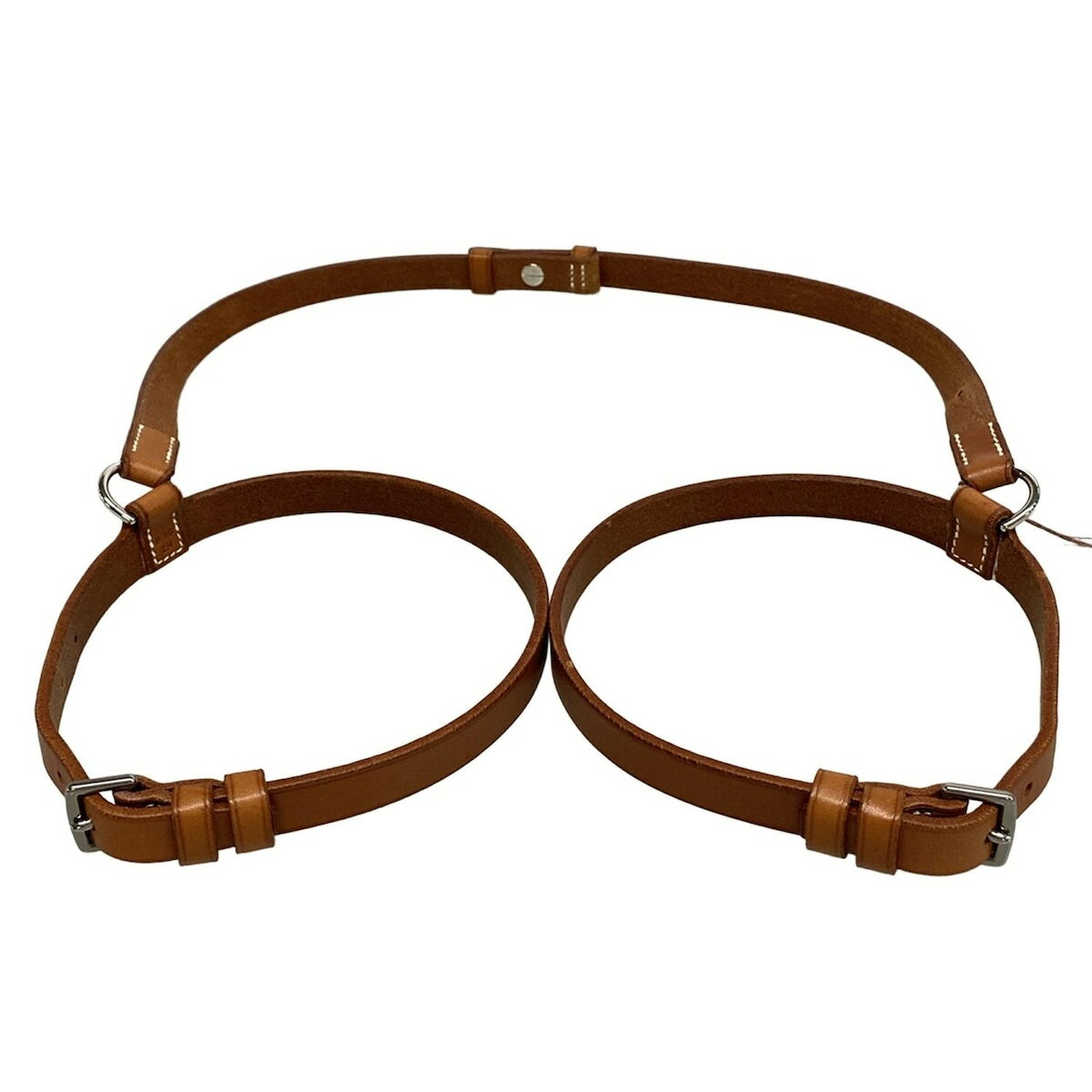 【中古】HERMES(エルメス) 小物 シルバー金具/ブランケットホルダー ブラウン レザー