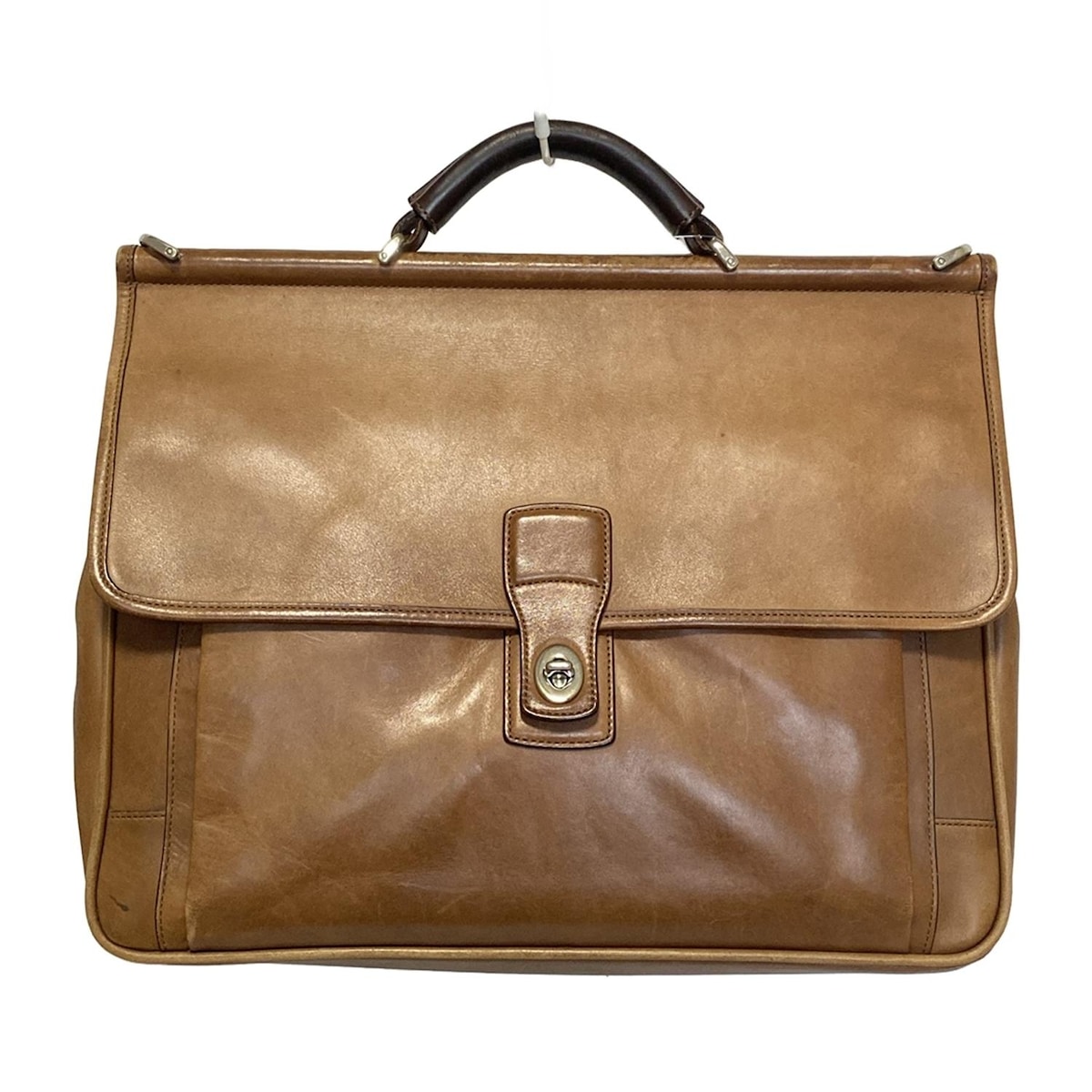 【中古】COACH(コーチ) ビジネスバッグ ブラウン レザー
