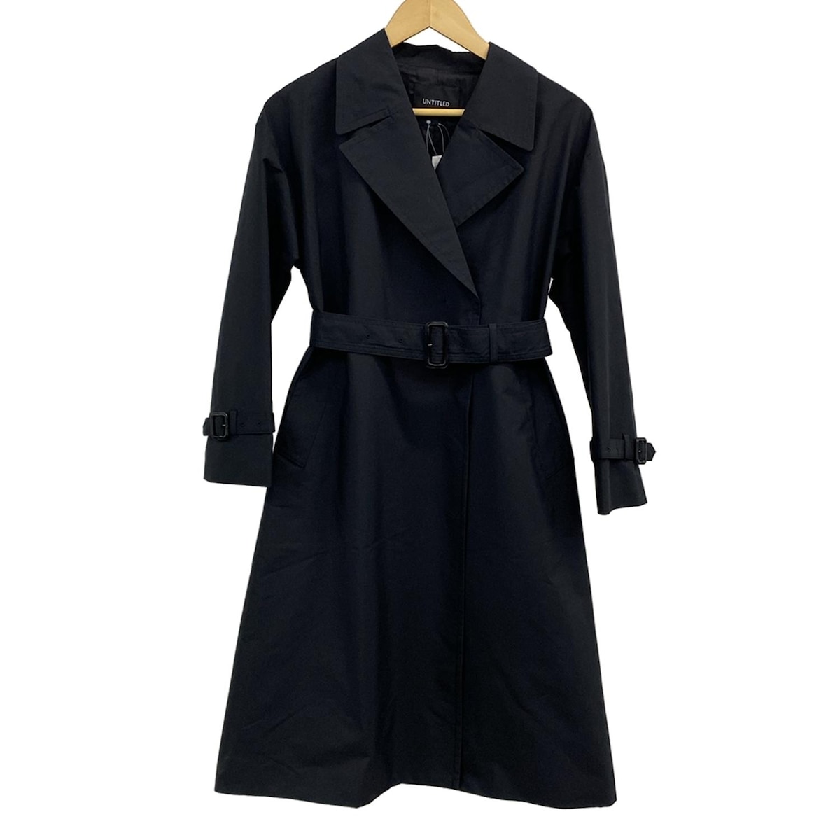 【中古】UNTITLED(アンタイトル) コート 長袖/ロング丈/春/秋 黒