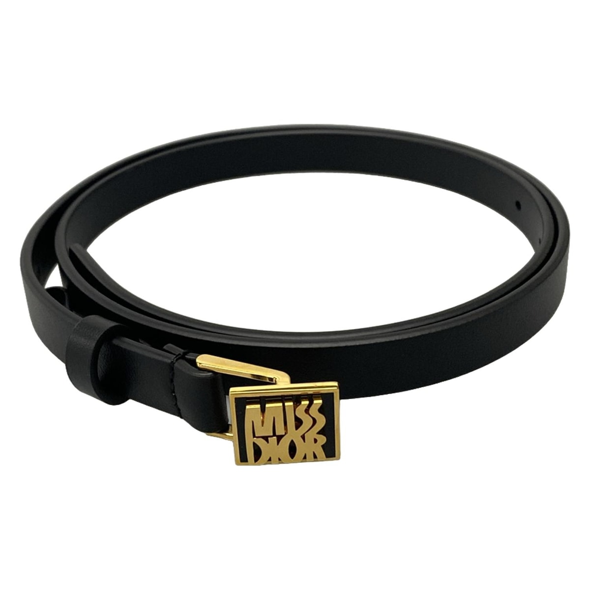 【中古】DIOR/ChristianDior(ディオール/クリスチャンディオール) ミス ディオールベルト ベルト MISS DIOR/2024AW 黒×ゴールド