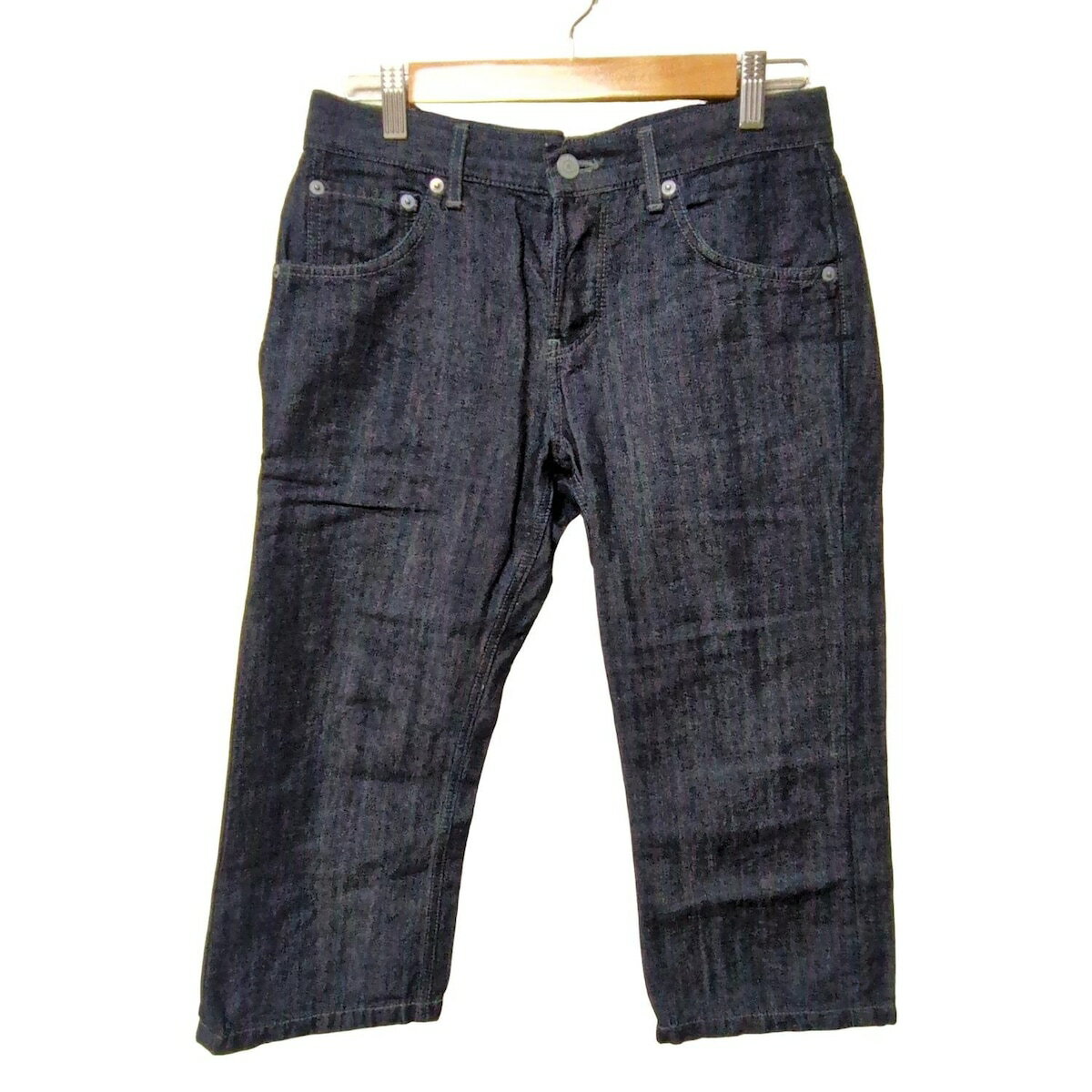 【中古】MargaretHowell(マーガレットハウエル) ジーンズ クロップド(半端丈)/EDWINコラボ ダークネイビー