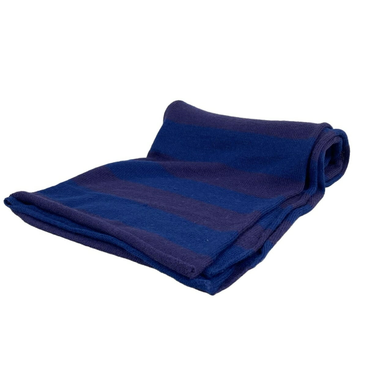 【新着】【中古】JOSEPH(ジョセフ) ストール(ショール) ボーダー ネイビー×パープル アルパカ