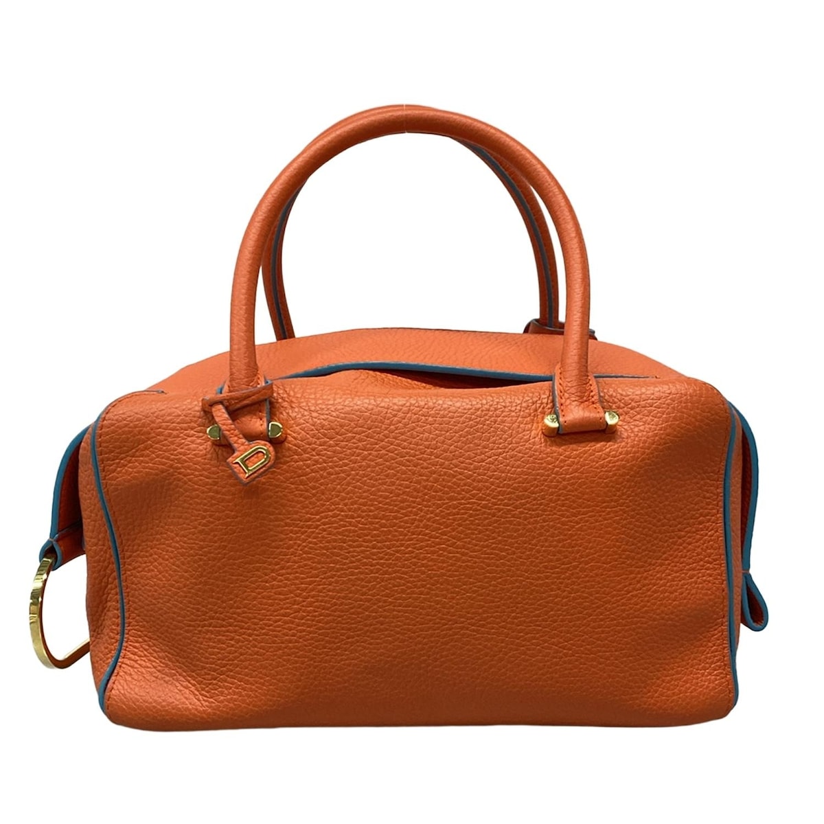 【中古】DELVAUX(デルボー) クールボックス MM ハンドバッグ パプリカ(オレンジ) レザー