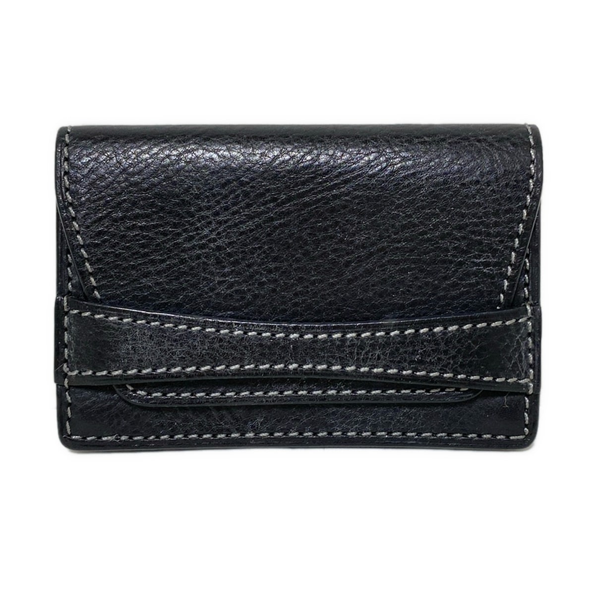 【中古】土屋鞄製造所(ツチヤカバンセイゾウショ) 名刺入れ 黒 レザー