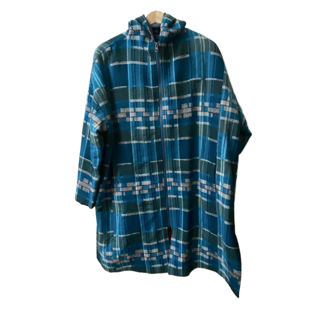 【中古】MB LUCAS cachette(エムビールーカスカシェット) コート 長袖/チェック柄/秋/春 ライトブルー×..