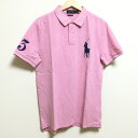 【中古】POLObyRalphLauren(ポロラルフローレン) ビッグポニー 半袖ポロシャツ ピンク×ネイビー(4)
