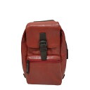 【中古】INDEED(インディード) ワンショルダーバッグ レッド×ダークブラウン レザー