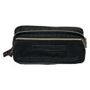 【中古】OROBIANCO(オロビアンコ) ウエストポーチ 黒 レザー