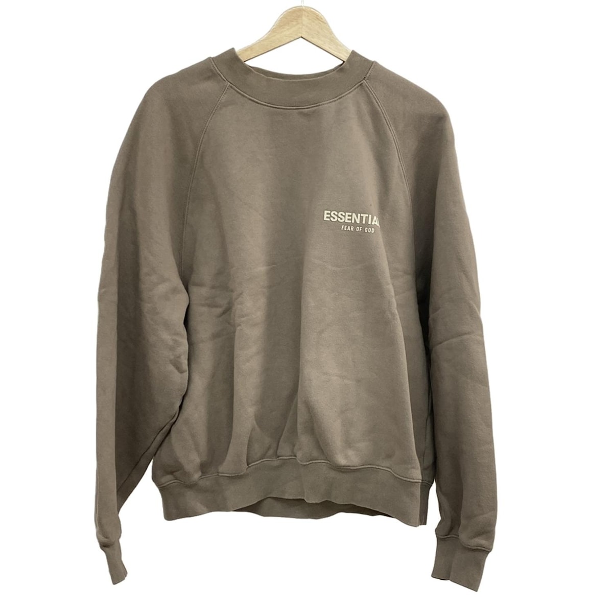 【中古】FOG ESSENTIALS(エフオージーエッセンシャルズ) トレーナー 長袖 グレーベージュ