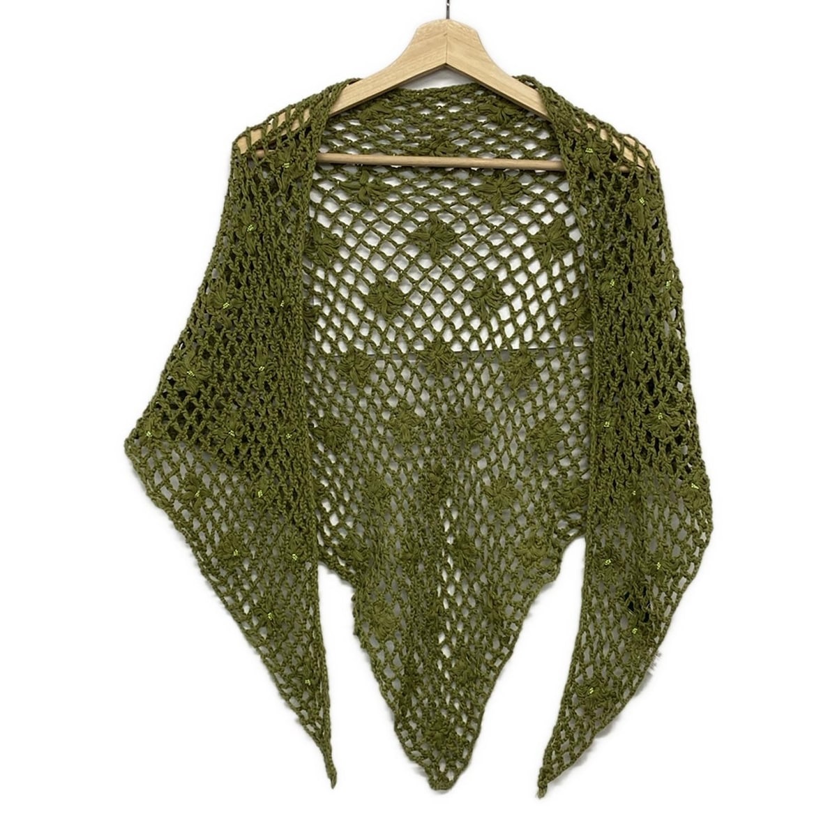 【中古】Sybilla(シビラ) ストール(ショール) グリーン コットン