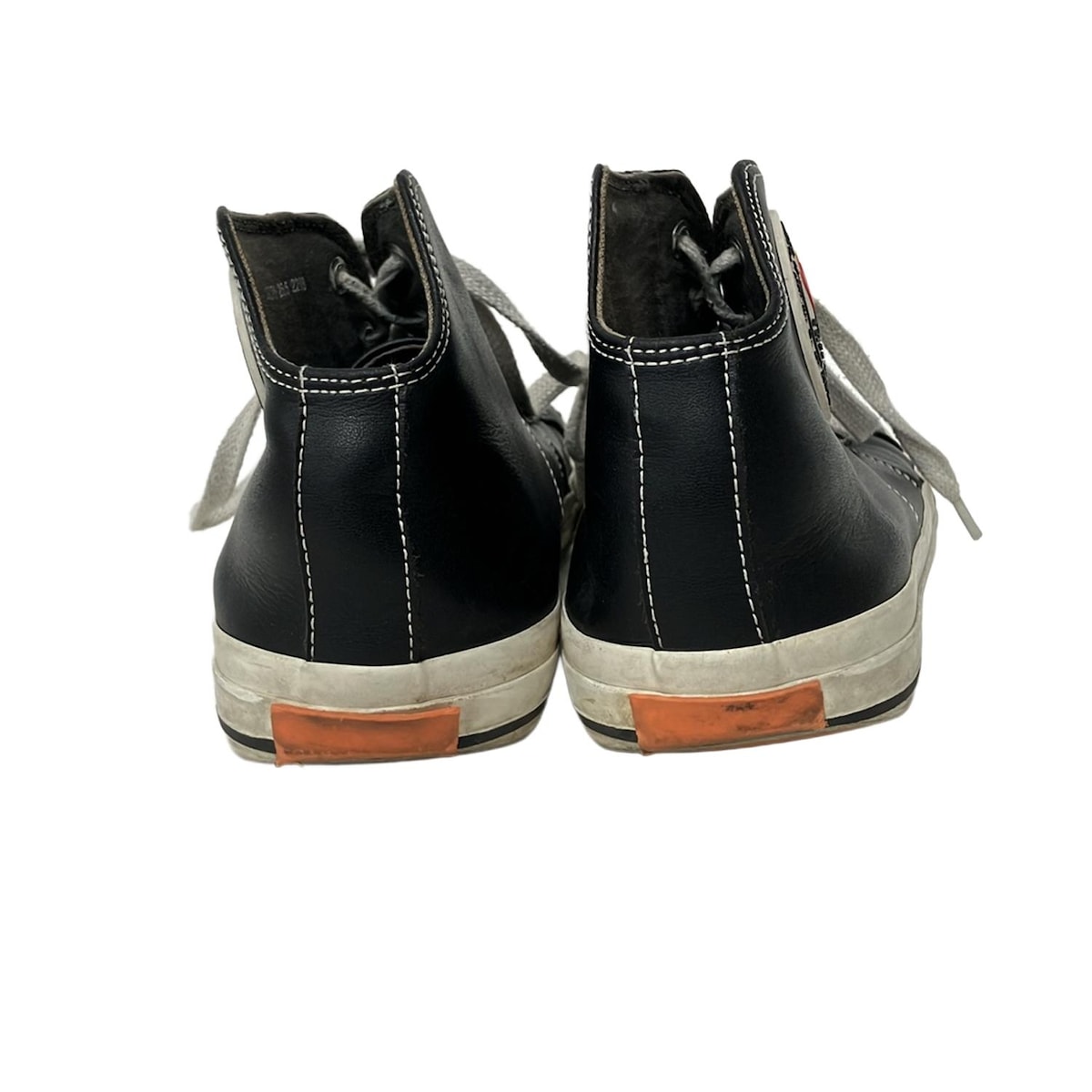 【中古】Castelbajac(カステルバジャック) スニーカー ハイカット 黒×白 レザー