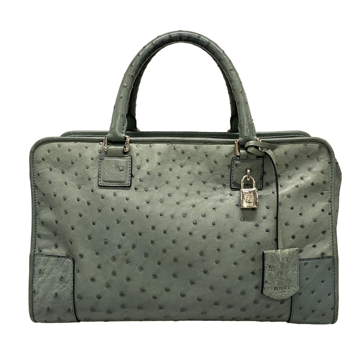 【中古】LOEWE(ロエベ) アマソナ36 ハンドバッグ ライトブルー