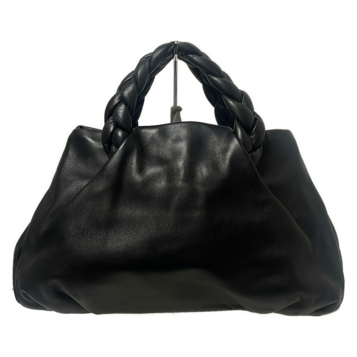 最終値下げ★美品　HEREU かごバッグ ナチュラル　ブラック HEREU（ヘリュー） かごバッグ CABAS レディース ラフィア×レザー