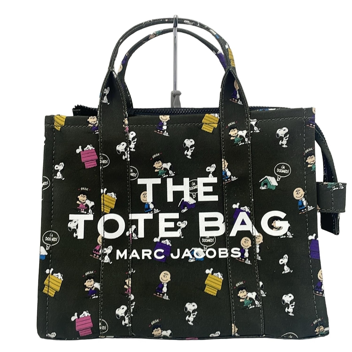 【中古】MARC JACOBS(マークジェイコブス) ザ スモール トラベラー トート バッグ トートバッグ PEANUTS カーキ×マルチ
