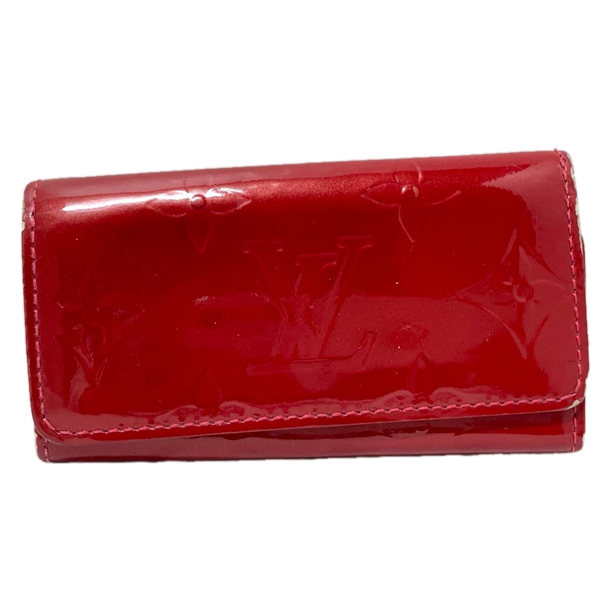 【中古】LOUIS VUITTON(ルイヴィトン) ミュルティクレ4 キーケース ポムダムール レザ ...