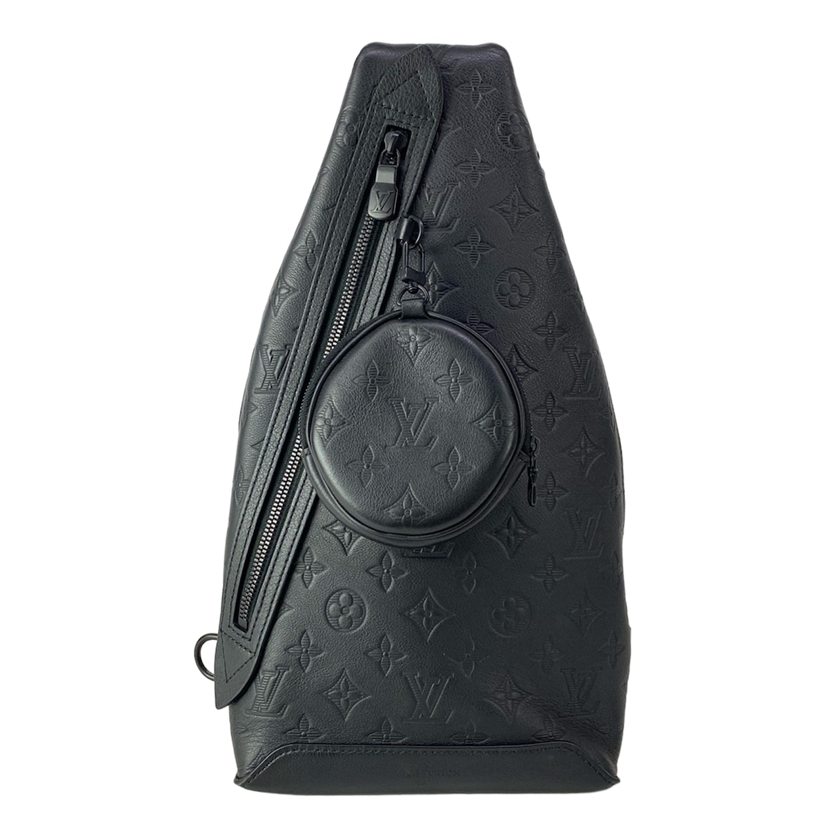 LOUIS VUITTON - 【中古】LOUIS VUITTON(ルイヴィトン) デュオスリングバッグ ワンショルダーバッグ ノワール レザー、牛革