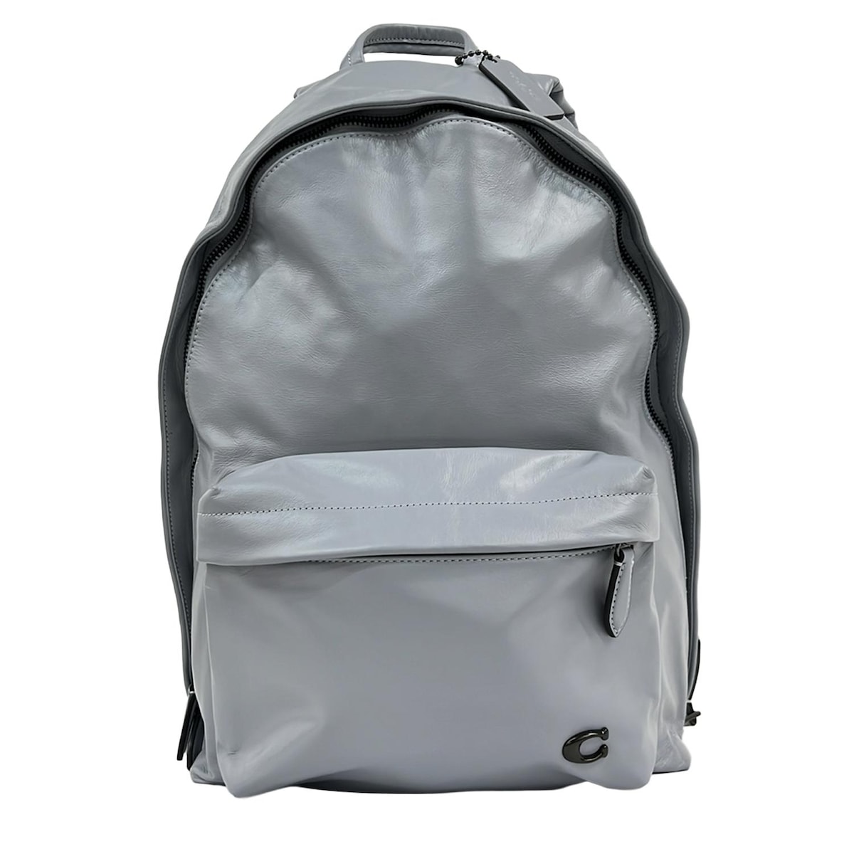 【新着】【中古】COACH(コーチ) ホール バックパック リュックサック グレー レザー