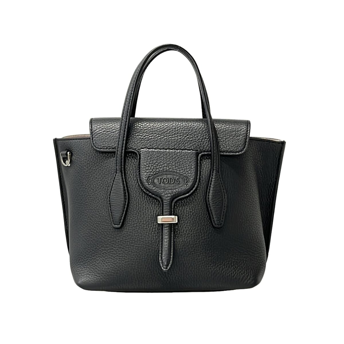 【新着】【中古】TOD'S(トッズ) ジョイミニ ハンドバッグ 黒 レザー