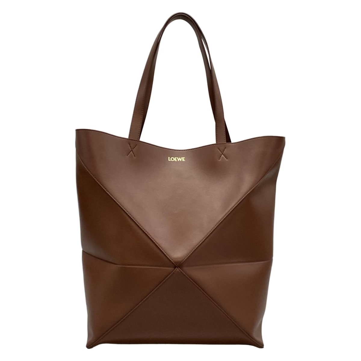 LOEWE - 【中古】LOEWE(ロエベ) パズルフォルド トート XL トートバッグ 折りたたみ ブラウン
