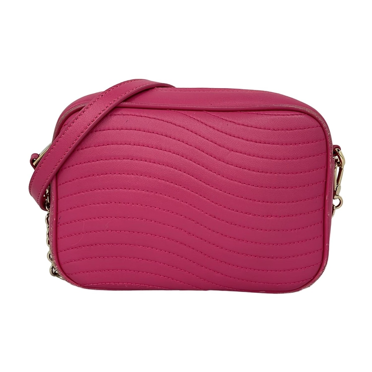 Furla - 【中古】FURLA(フルラ) ショルダーバッグ キルティング/チェーンショルダーストラップ着脱可 ピンク レザー