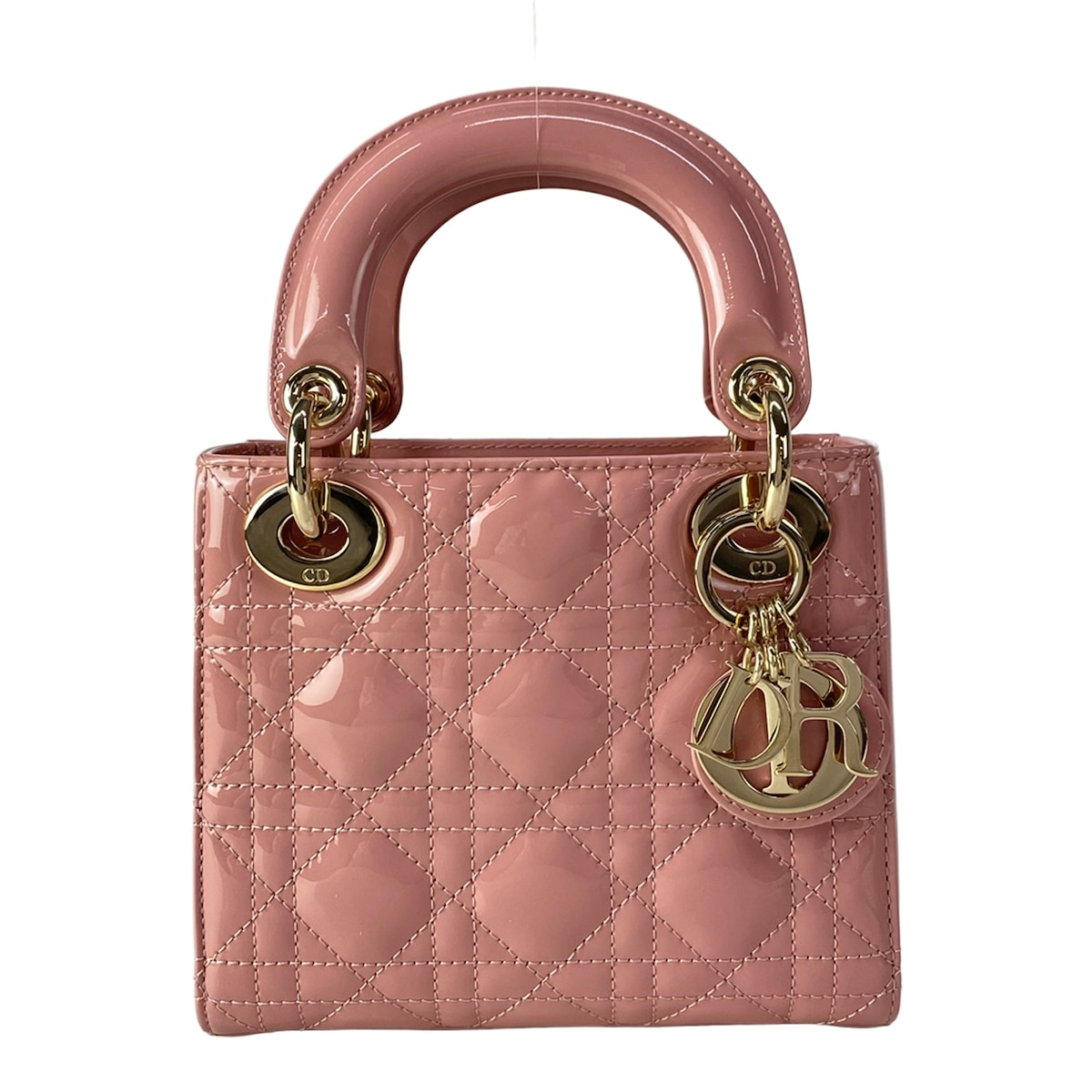 【新着】【中古】DIOR/ChristianDior(ディオール/クリスチャンディオール) レディディオールミニバッグ ハンドバッグ ゴールド金具 ピンク レザー