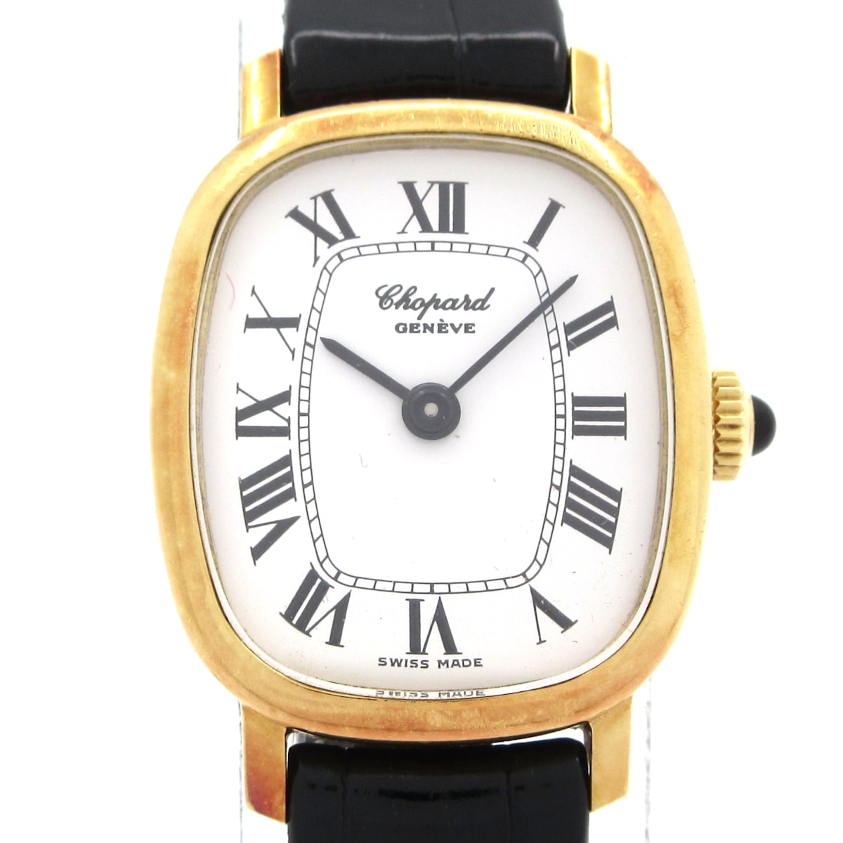 【新着】【中古】Chopard(ショパール) 腕時計 アリゲーターベルト×K18YG 白