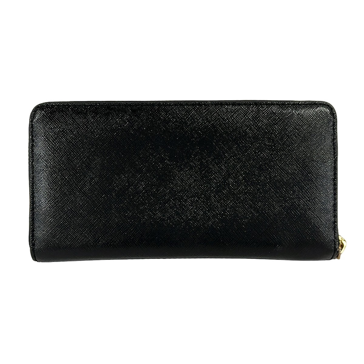【中古】MARC JACOBS(マークジェイコブス) ザ スナップショット 長財布 ラウンドファスナー ダークネイビー×黒×グレー レザー