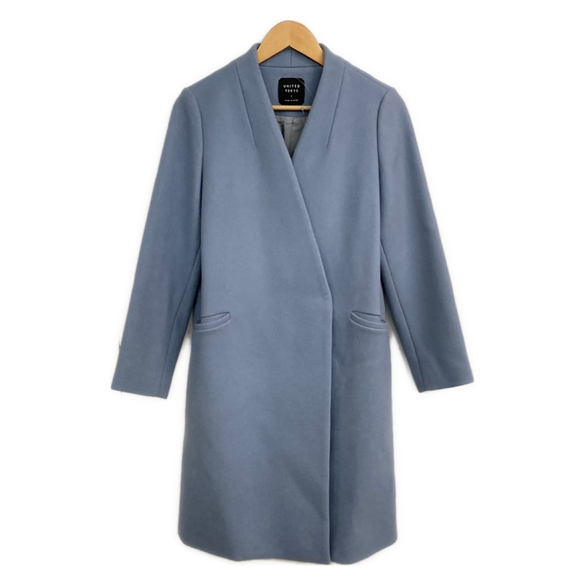 【中古】UNITED TOKYO(ユナイテッド トウキョウ) コート 長袖/冬 ブルーグレー