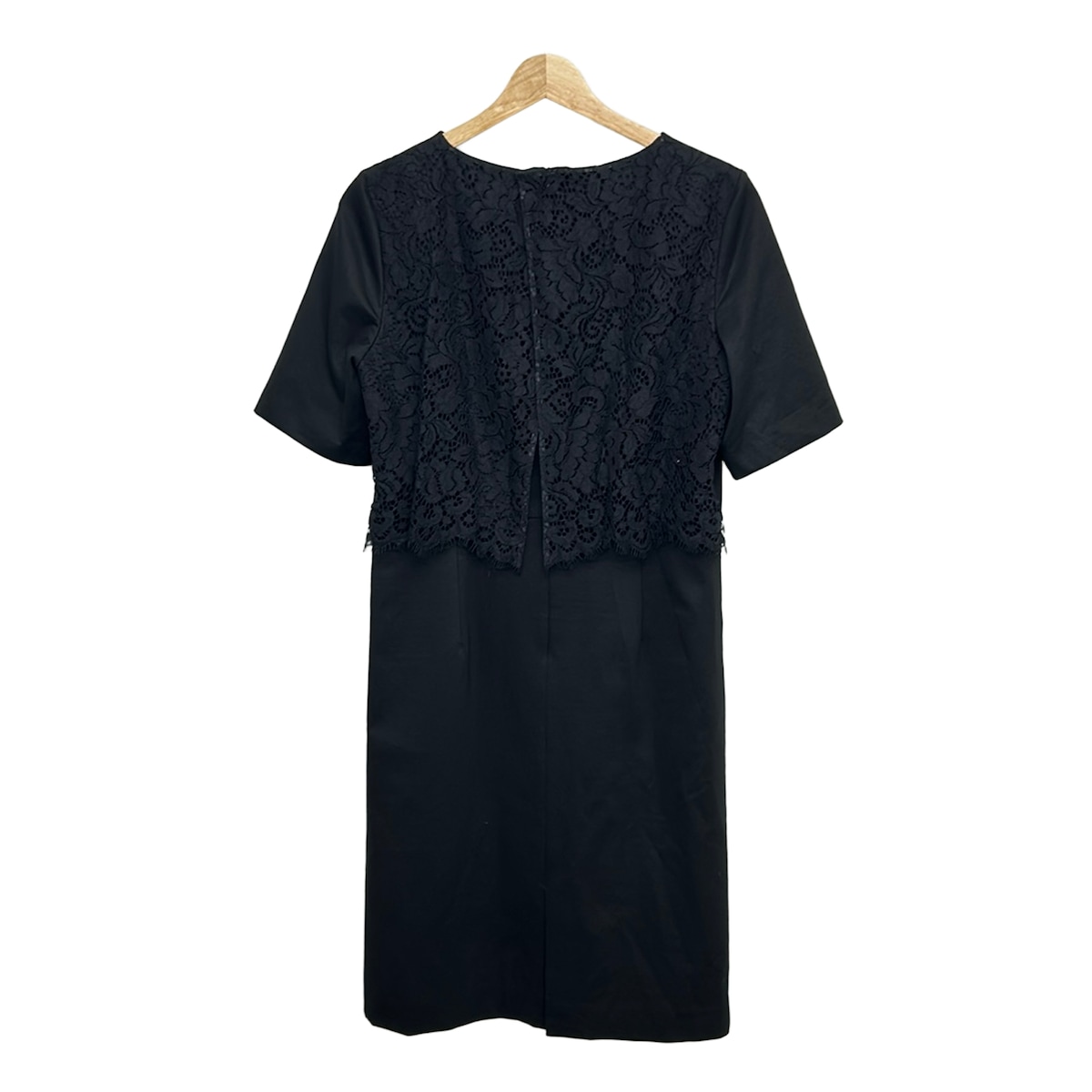 【中古】自由区/jiyuku(ジユウク) ワンピース クルーネック/半袖/ロング/レース 黒 brandear-store-22606520 ブランディア 楽天市場店 サンプル画像2