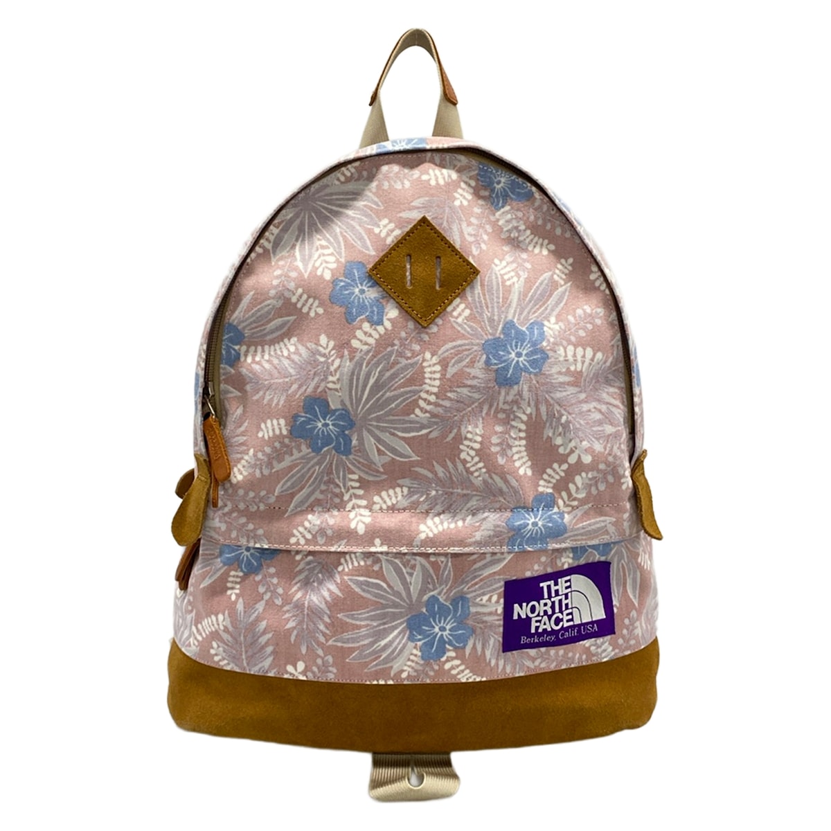 【中古】THE NORTH FACE(ノースフェイス) リュックサック 花柄/パープルレーベル ピンクベージュ×ブラウン×マルチ