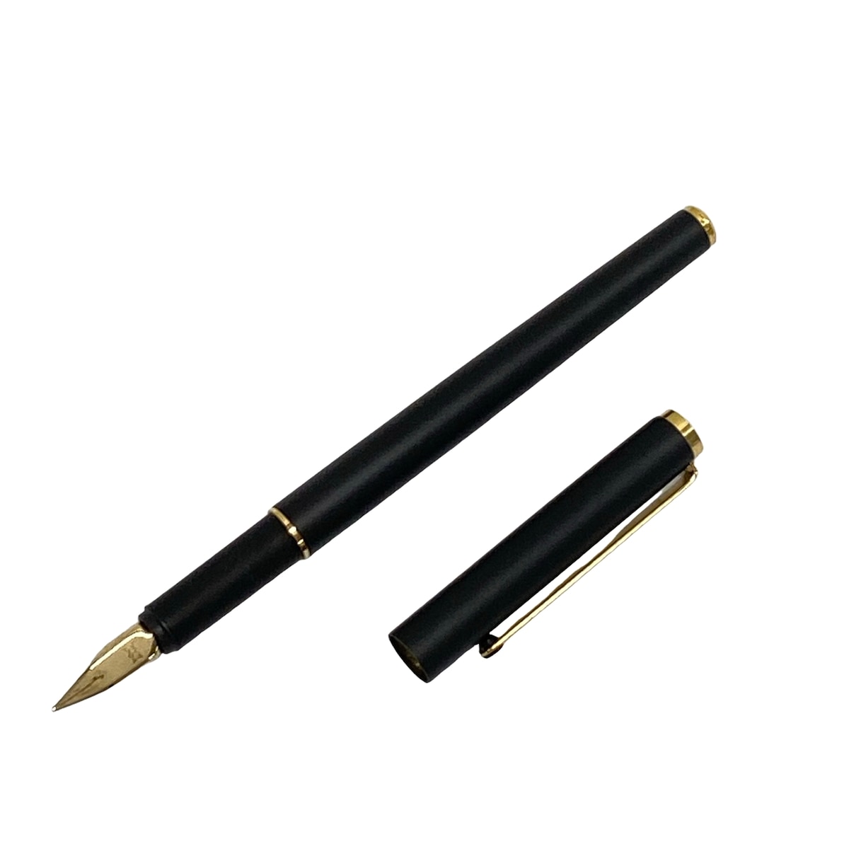 MONTBLANC - 【中古】MONTBLANC(モンブラン) 万年筆 インクなし/スリムライン 黒×ゴールド