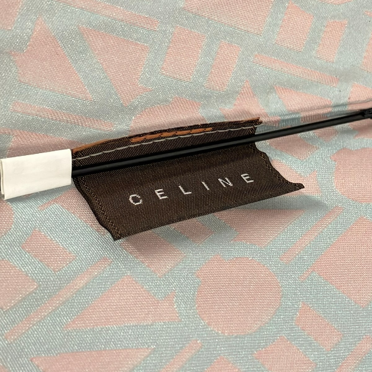 【新着】【中古】CELINE(セリーヌ) 折りたたみ傘 ライトピンク×ライトブルー