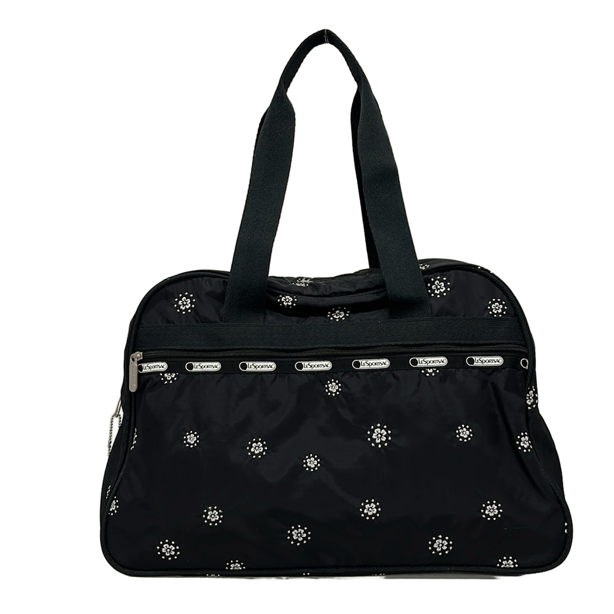 LeSportsac - 【新着】【中古】LESPORTSAC(レスポートサック) ボストンバッグ 刺繍/フラワー(花)/本体ロックあり 黒