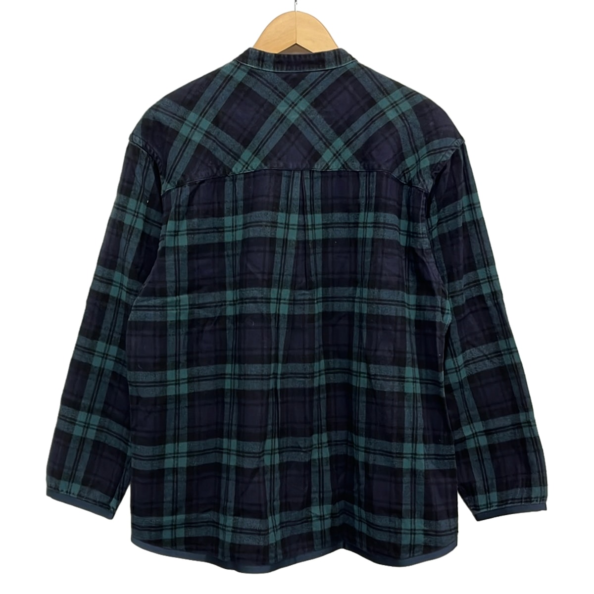 【新着】【中古】ZUCCA(ズッカ) 長袖シャツ チェック柄 ダークネイビー×ダークグリーン×黒