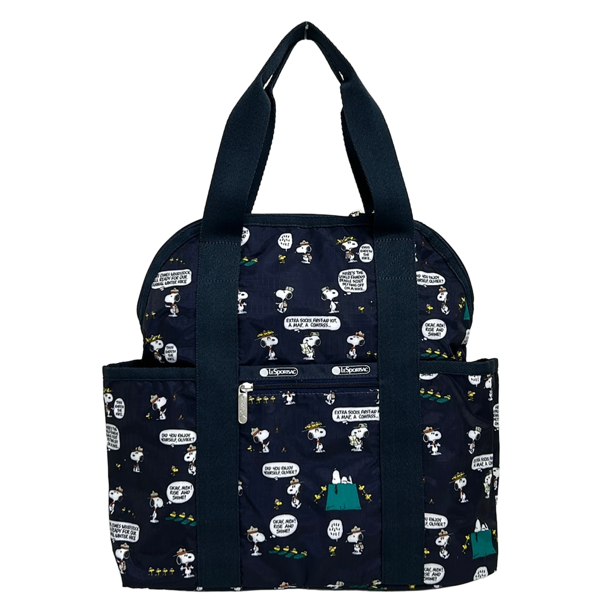 LeSportsac - 【中古】LESPORTSAC(レスポートサック) リュックサック スヌーピー/2way/PEANUTSコラボ ダークネイビー×白×マルチ