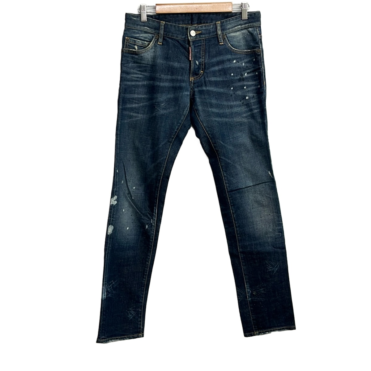 【中古】DSQUARED2(ディースクエアード) ジーンズ ペイント/ダメージ加工 ネイビー
