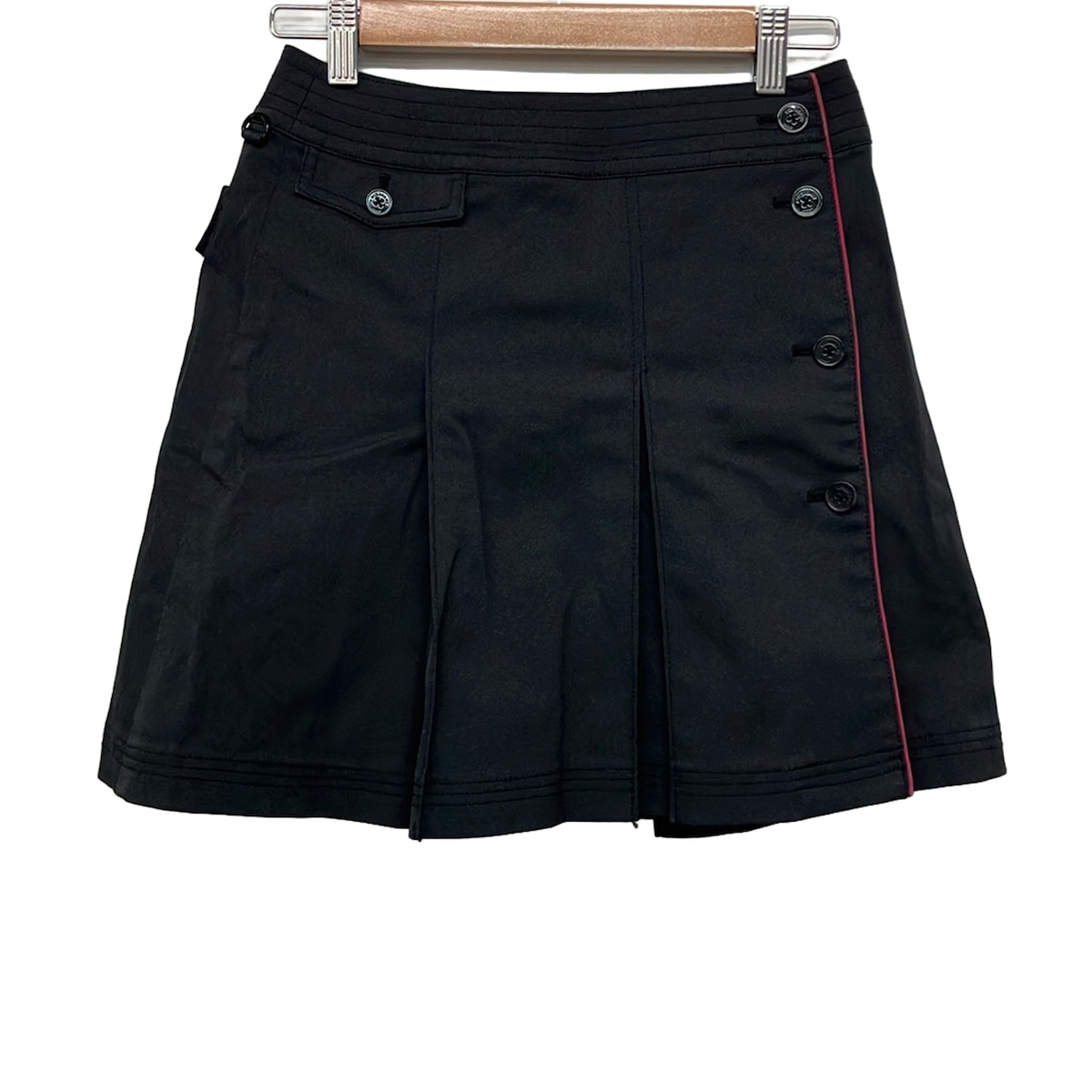 BURBERRYGOLF(バーバリーゴルフ) 巻きスカート ひざ丈/インナーパンツ着脱可 黒