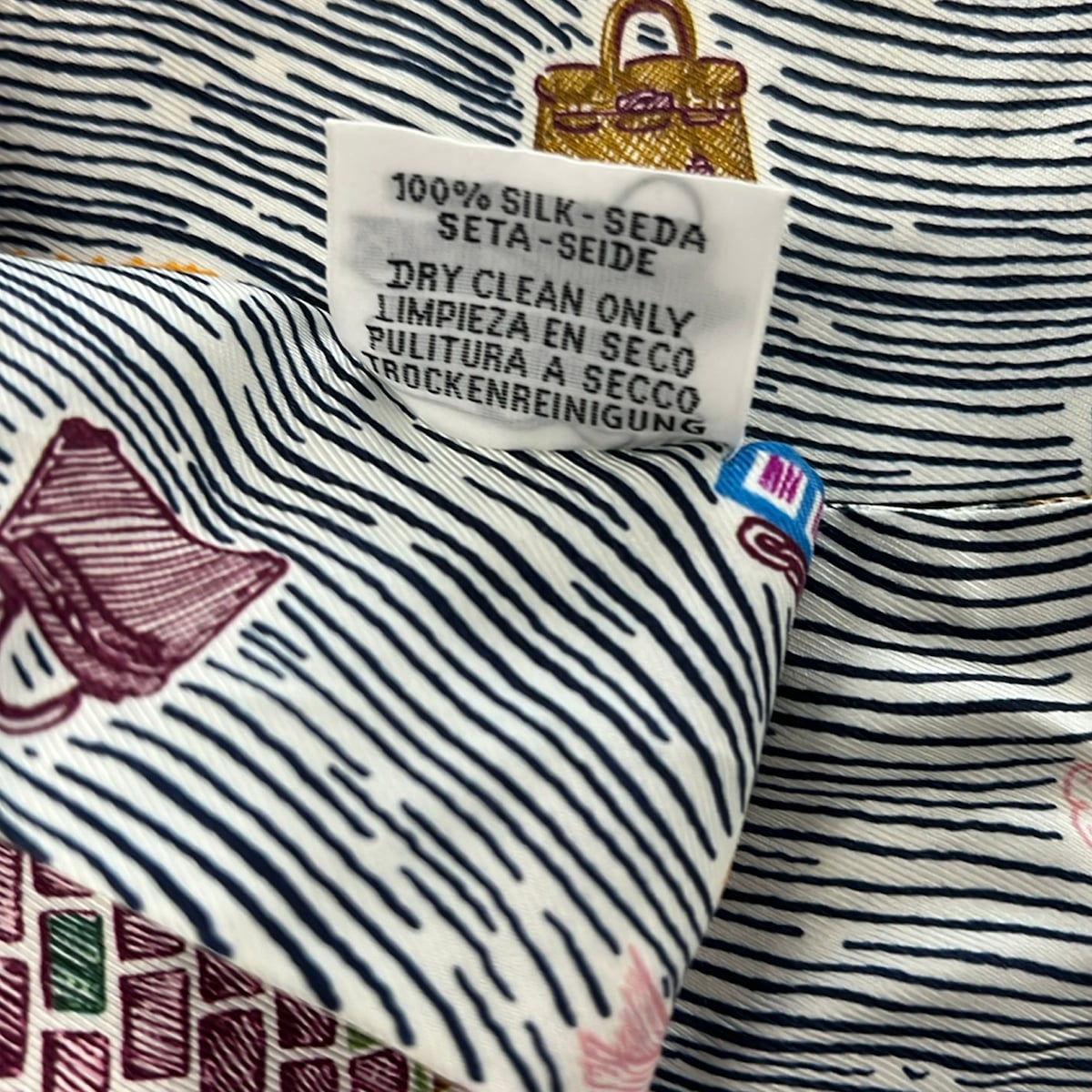 【新着】【中古】HERMES(エルメス) ツイリー スカーフ リボンスカーフ/SUPER SILK QUEST グリーン×イエロー×マルチ