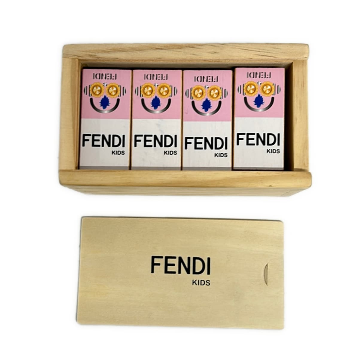 【新着】【中古】FENDI(フェンディ) 小物 ドミノ ピンク×ネイビー×マルチ