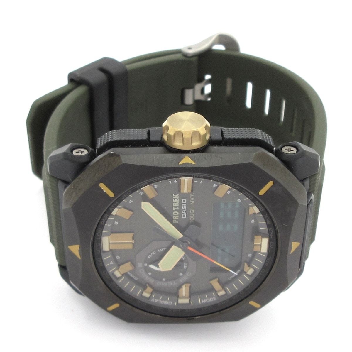 ブランディア 楽天市場店の【中古】CASIO(カシオ) PRO TREK(プロトレック) 腕時計 タフソーラー カーキ｜アングル2