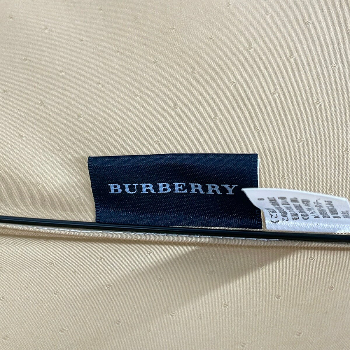 【新着】【中古】BURBERRY/Burberry(バーバリー) 折りたたみ傘 チェック柄/フリル ベージュ×黒×マルチ