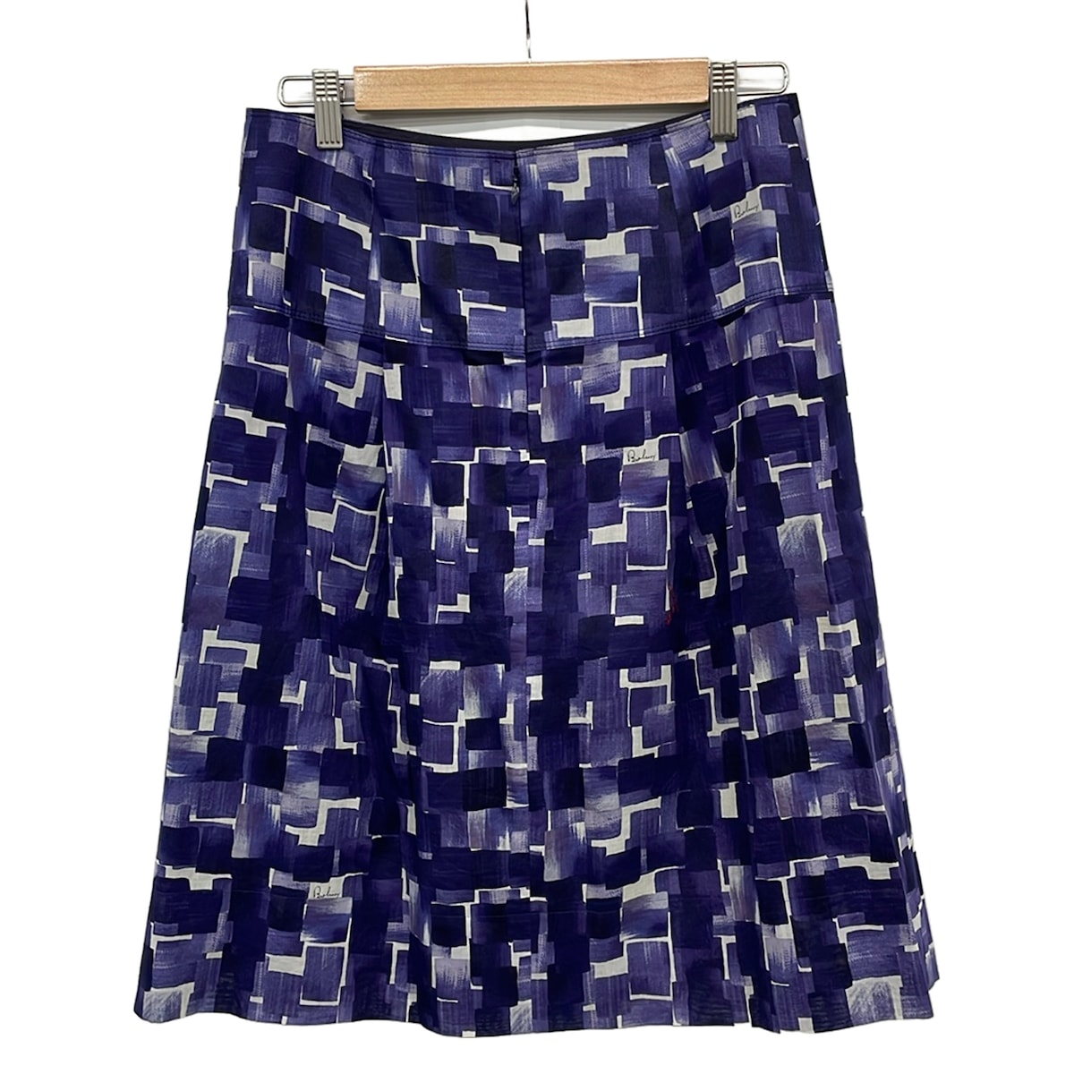 中古 Burberry LONDON(バーバリーロンドン) スカート ひざ丈 チェック柄 ネイビー×パープル brandear-store-22638465 ブランディア 楽天市場店 サンプル画像2