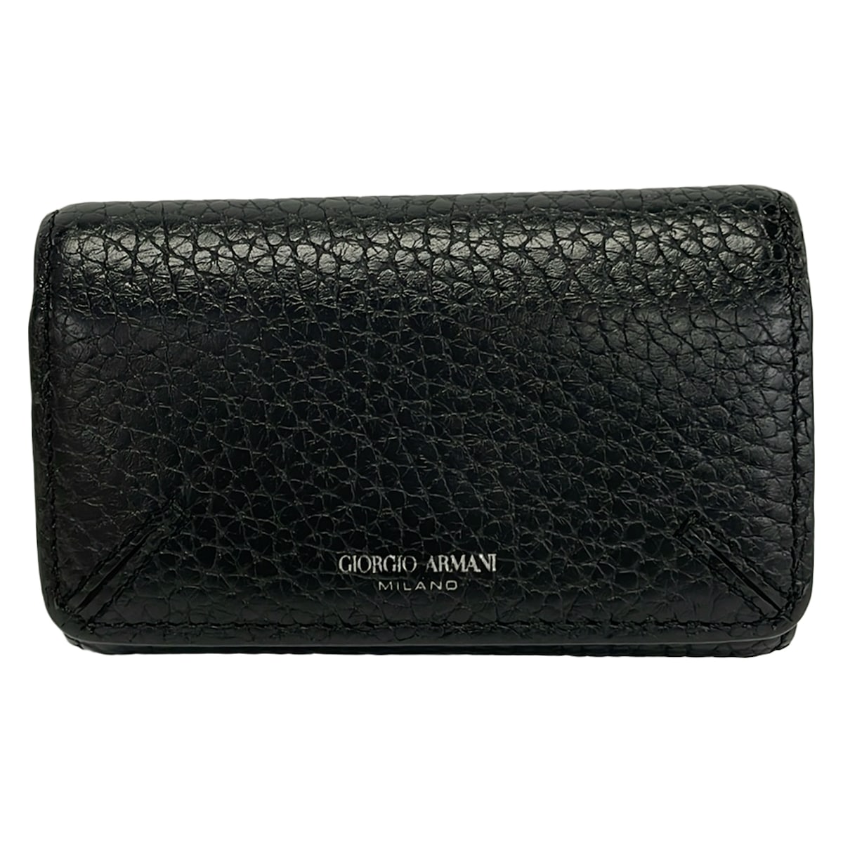 【新着】【中古】GIORGIOARMANI(ジョルジオアルマーニ) キーケース 6連フック 黒 レザー