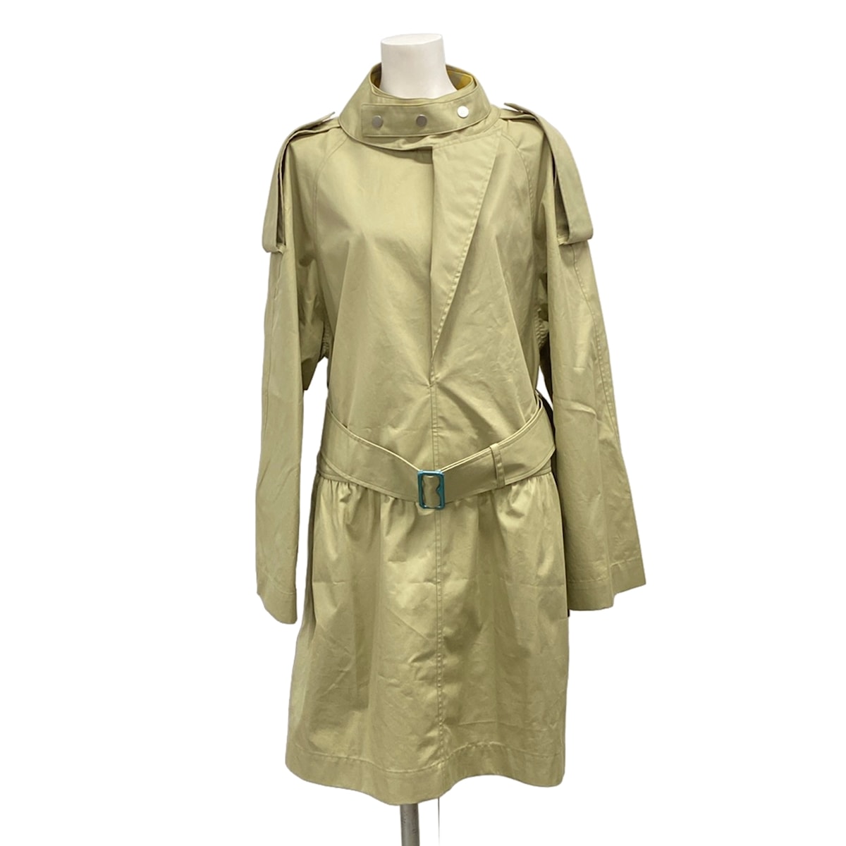 新着 中古 BURBERRY Burberry(バーバリー) ワンピース 長袖 ひざ丈 トレンチドレス ベージュ コットン brandear-store-22670604 ブランディア 楽天市場店 パッケージ画像