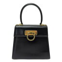 【中古】FERRAGAMO/SalvatoreFerragamo(サルバトーレフェラガモ) ガンチーニ ハンドバッグ ミニバッグ 黒 レザー