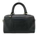 【中古】DELVAUX(デルボー) ルイーズ ハンドバッグ 黒 レザー