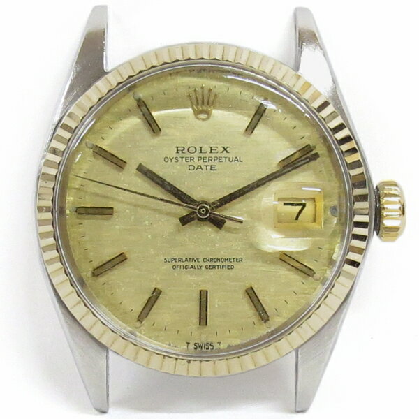 オイスター 腕時計（メンズ） ロレックス ROLEX オイスターパーペチュアル デイト 1500 SS×K18 25番台 1970年