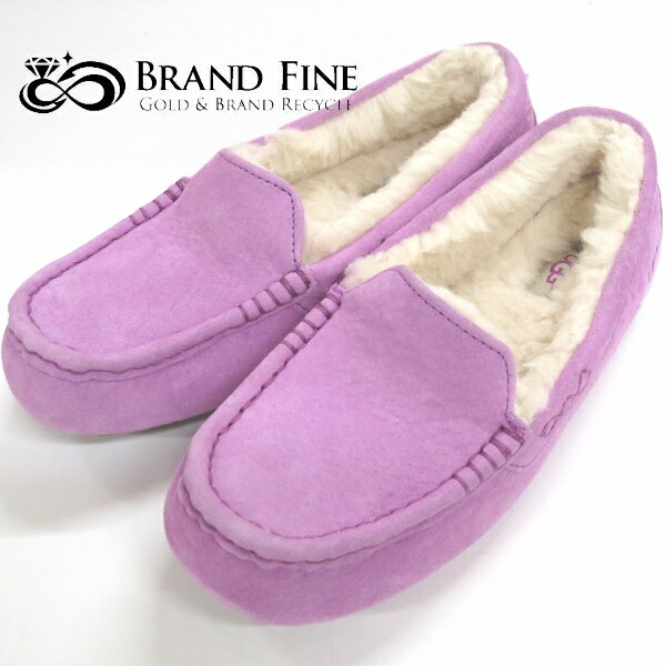 新品同様 未使用 アグ UGG アンスレー ANSLEY 6 ピンク スエード モカシン 3312 ムートン 試着のみ